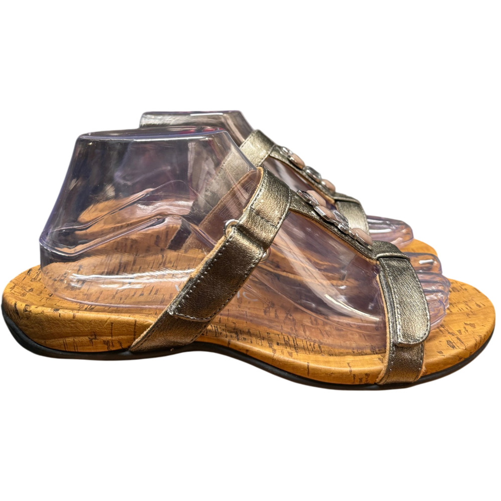 VIONIC Viviana Women's 8 Orthotic Jeweled Metallic Bronze Sandal Comfort Shoe - Picture 4 of 14
